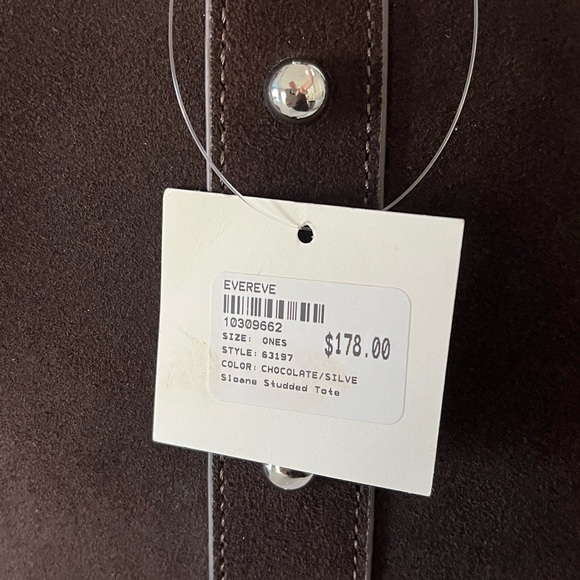 Evereve Sloane Studded Suede Leather Tote Bag NWT - Picture 11 of 14